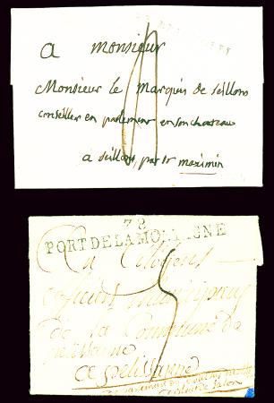 2 lettres : MP "78 Port de la Montagne" (1794 - no