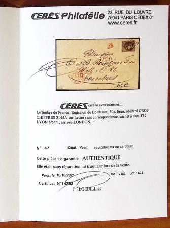 1849-1880, Divers lettres présentées en VO dont n°3,