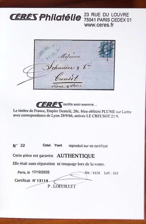 1849-1880, Divers lettres présentées en VO dont n°3,
