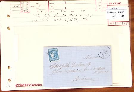 1849-1880, Divers lettres présentées en VO dont n°3,