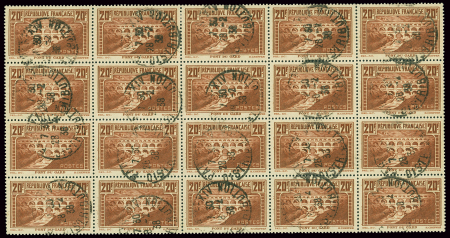 N°262 20f Pont du Gard, bloc de 20 oblitéré càd Paris