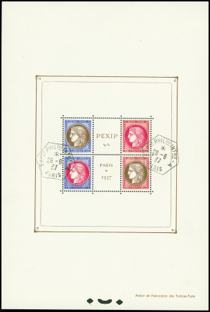 N°3 oblitéré cachet de l'exposition 26.6.37, neuf **,