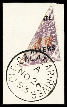 1893 "1/2d"  on 1d lilac, type 2 surcharge in red,