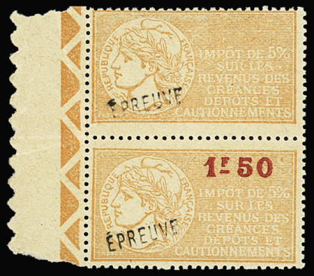 Impot sur le revenu n°26a 1f50 orange en paire avec