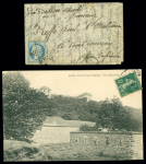 N°37 OBL étoile muette sur ballon monté daté du Fort du Mont Valérien pour Pont-Rousseau (42) avec arrivée 8 dec (Le Franklin possible). TB