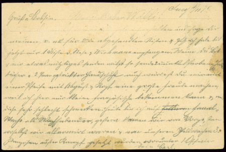 7 feldpost-correspondenzkarte (certaines provenance collection Dubus) datées de Sucy, Boissy St Léger, Rungis, Villeneuve St Georges, Orly, Champigny (1870). Bel ensemble