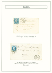 3 lettres de Cassel dont n°14 OBL PC 624 + CAD T13 "Cassel (57)" (1855) sur lettre, ind 16. TB