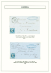 5 lettres de Crespin dont n°14 OBL PC 4419 + T22 (1862), n°22 OBL GC 1220 + T22 (1863), n°22 OBL GC 1220 + T17 (1868) + "OR" de Condé sur l'Escaut. TB