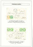 Fresnes-Nord : 5 lettres dont n°22 OBL GC 4785 + T22 "Fresnes-Nord" (1868) sur lettre pour Tournay Belgique (tarif frontalier) et n°60 OBL GC 4785 + T24 (nov 71). TB lot