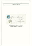 3 lettres dont n°38 + 57 + 59 OBL GC 3056 + T16 Le Quesnoy (1873 sur lettre chargée (VD 257F65c) et n°60 OBL GC 3056 refait + T16 (1875). TB