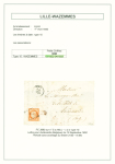 2 lettres dont n°5, 40c orange OBL PC 3690 + T15 Wazemmes (1852) sur lettre pour Audenarde (Belgique), signé Calves. TB