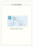 2 lettres dont n°5, 40c orange OBL PC 3690 + T15 Wazemmes (1852) sur lettre pour Audenarde (Belgique), signé Calves. TB