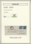 N°22 en paire OBL GC 4680 + T22 "Renescure (57)" (1866) sur lettre, ind 17. Jolie pièce