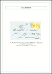 2 lettres dont n°43, 10c bistre, 2 pièces OBL GC 3422 + T17 Solesmes (juin 71) + "OR" de Saulzoir sur lettre. TB