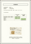 2 lettres dont n°9, 10c bistre (touché) OBL PC 2916 + cursive "57 Somain" sur une petite lettre, ind 20, frappes TB