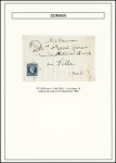 2 lettres dont n°9, 10c bistre (touché) OBL PC 2916 + cursive "57 Somain" sur une petite lettre, ind 20, frappes TB