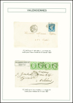 7 lettres de Valenciennes dont n°3, 2 pièces OBL grille + T15 (fev 49) - n°12, 5c vert en bande de 4 OBL PC 3472 + T15 (1861) - n°4, 40c orange OBL PC 3472 + T15 (1853) sur lettre pour Verviers (Belgique) et n°22 OBL GC