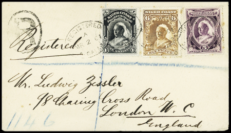 1897-98 1s Black, 6d yellow-brown and 5d red-violet