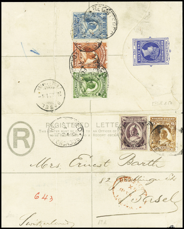 1897-98 5d Violet and 6d yellow-brown on face and 1/2d
