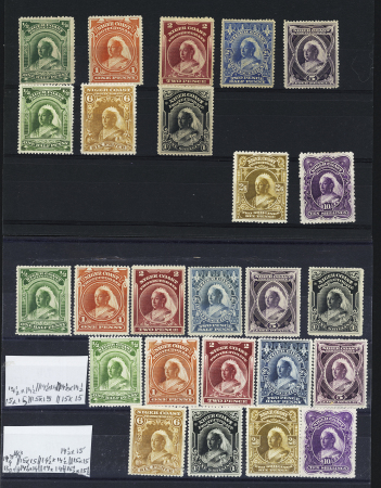 1897-98 Selection of 24 mint singles from 1/2d Green
