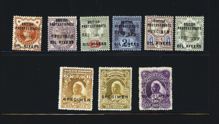 1892-98 SPECIMENS comprising Oil Rivers 1-6 and Niger