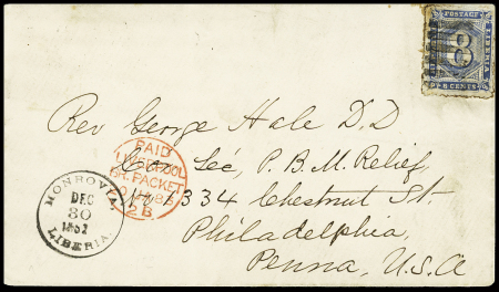 1882 Small envelope to Philadelphia franked by 1882