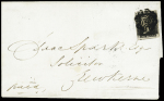1840 1d Black, plate 11 NF, clear to large margins