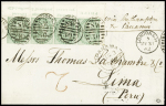 1857 1s Pale Green, wmk Emblems, corner inscriptional