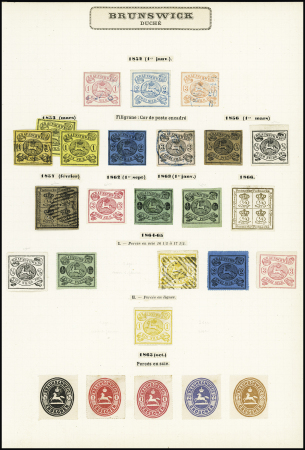 1852-65 Mint and used collection on old-time page incl.