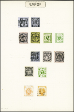 1855-67 Small collection of classics on two pages comprising