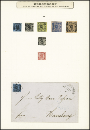 1861 Selection of this issue on album page comprising