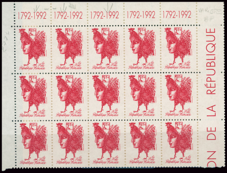 N°2774/2775 Bicentenaire de la République, haut de