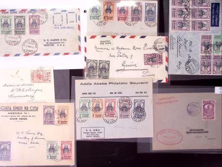 1942-46 Haile Selassie issue, lot of 11 covers including