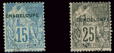 N°19a et 21c, les deux variétés obl., TB (Yv. 270€)