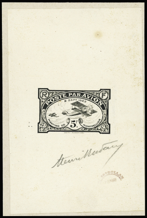 Meeting de MONTPELLIER 1923, épreuve 5f noire, signée