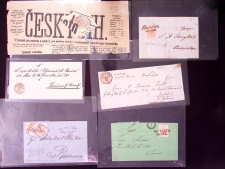 1850-72 Small group of six covers with mostly first