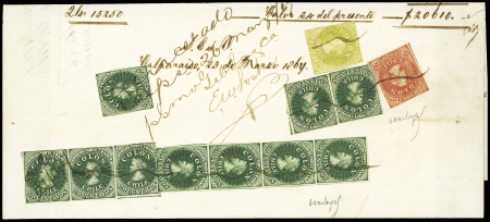 1866-67 Two spectacular fiscal usages addressed to
