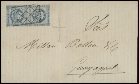 1860 Coat-of-Arms issue, two covers respectively from