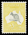 1913 Kangaroos, first issue, set of 12 values up the