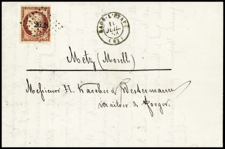 1F carmin CERISE, très frais, belles marges, obl. PC