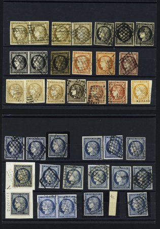 Lot de 24 timbres et trois paires allant du 10c au