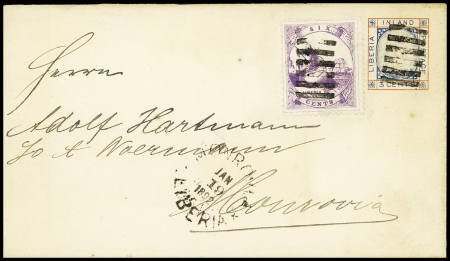 1892 3c postal stationery envelope bearing also 1879