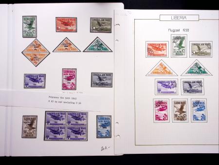 AIRMAILS: 1938-42, Mint and used selection on pages