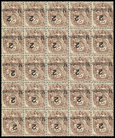 N°62Ba ERREUR 2m sur 2c brun-lilas, variété surcharge
