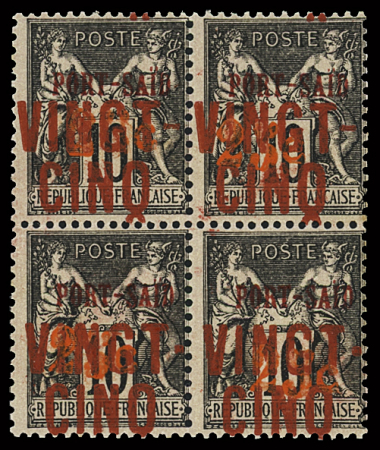 N°19 en bloc de 4, neuf ** (deux timbres avec légers