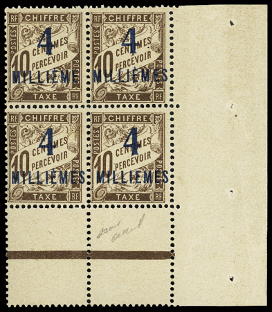 TAXE n°5 +6 +7 +8, série de 4 valeurs en blocs de 4,