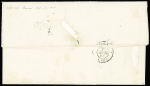 N°2 15c vert OBL grille sur lettre autographe de Jules Michelet (1851). TB