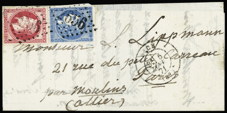 N°32 + 45 OBL GC 2656 + T17 Nice, Alpes-maritimes (5 janv 71) sur Boule de Moulins. TB. Certificat Behr