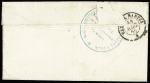 N°22 (pd) OBL étoile 35 + CAD "Paris Salpétrière" (1865) sur une petite lettre, ind 38. RRR et TB
