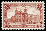 1902 DEUTSCHES REICH 1M carmine-red, perf. 26:17, never